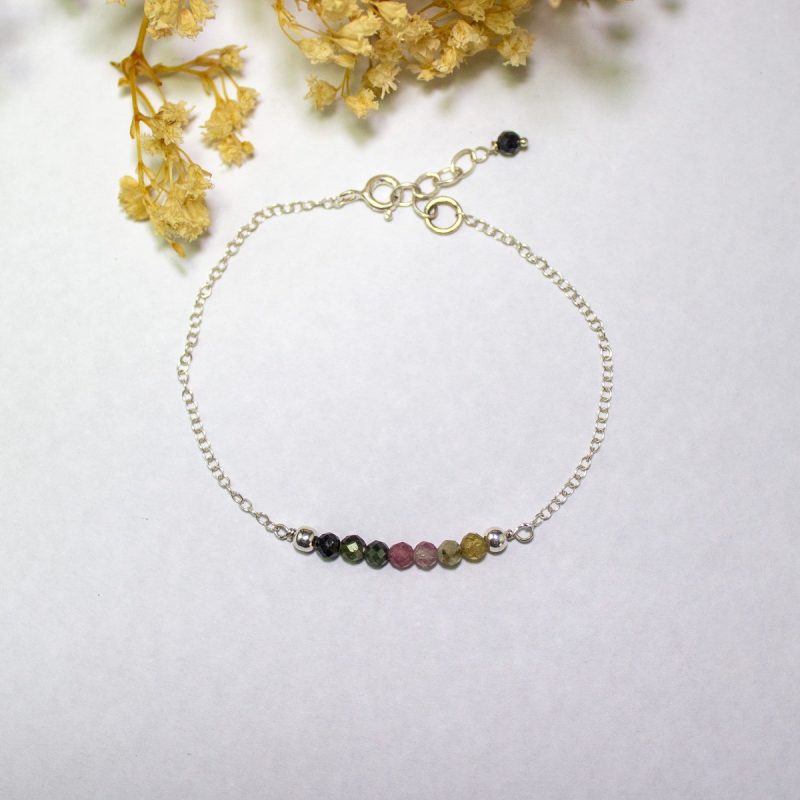 Pulsera Turmalina Multicolor 3mm Pulsera Turmalina Multicolor 3mm