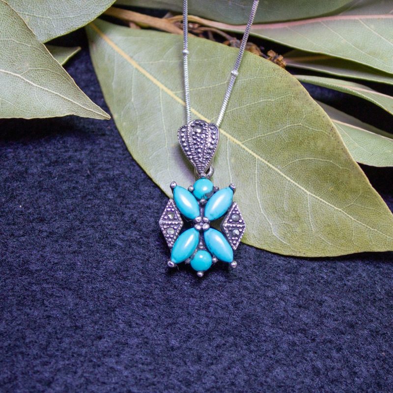 Colgante Turquesa con Marquesitas Colgante Turquesa con Marquesitas