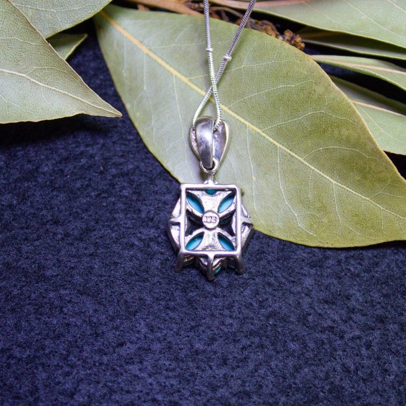 Colgante Turquesa con Marquesitas Colgante Turquesa con Marquesitas