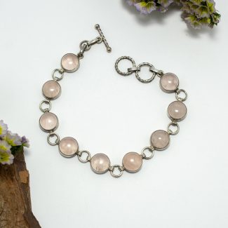 Pulsera cuarzo rosa