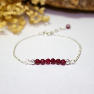 Pulsera Calcedonia Roja 3mm