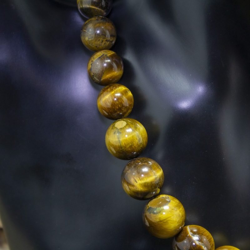 Collar Ojo de Tigre Bolas Collar Ojo de Tigre Bolas