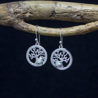 Pendientes Ópalo Etíope Arbol de la Vida