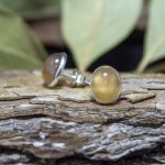 Pendientes Calcedonia Naranja
