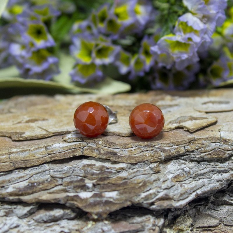 Pendientes Agata Carneola Bola Pendientes Agata Carneola Bola
