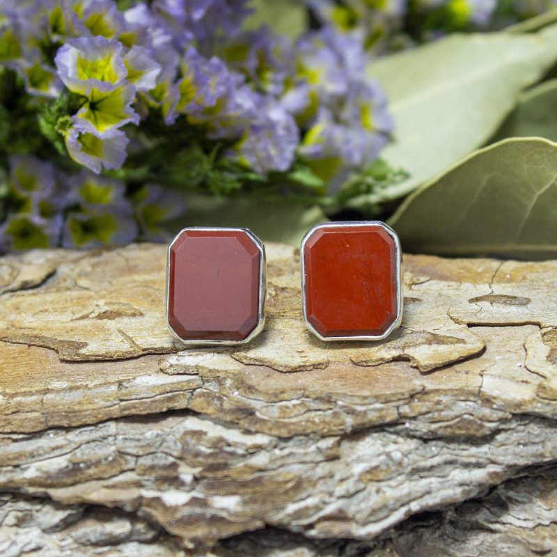 Pendientes Jaspe Rojo