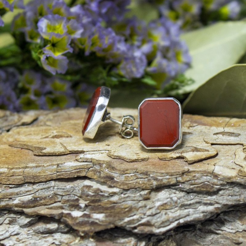 Pendientes Jaspe Rojo