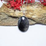 Colgante Obsidiana Plateada