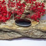 Colgante Obsidiana Plateada