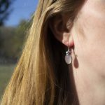 Pendientes Cuarzo Rosa con Rubí y Amazonita