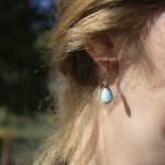 Pendientes Larimar con Turmalina Multicolor