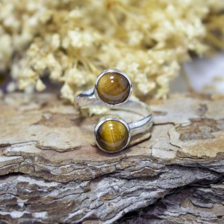 Anillo Ojo de Tigre Doble