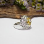 Anillo Citrino y Circonitas