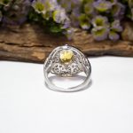 Anillo Citrino y Circonitas
