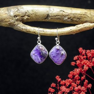 Pendientes Charoita