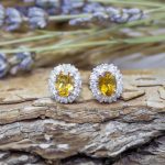 Pendientes Citrino y Circonitas
