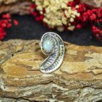 Anillo Ópalo Etíope Pluma