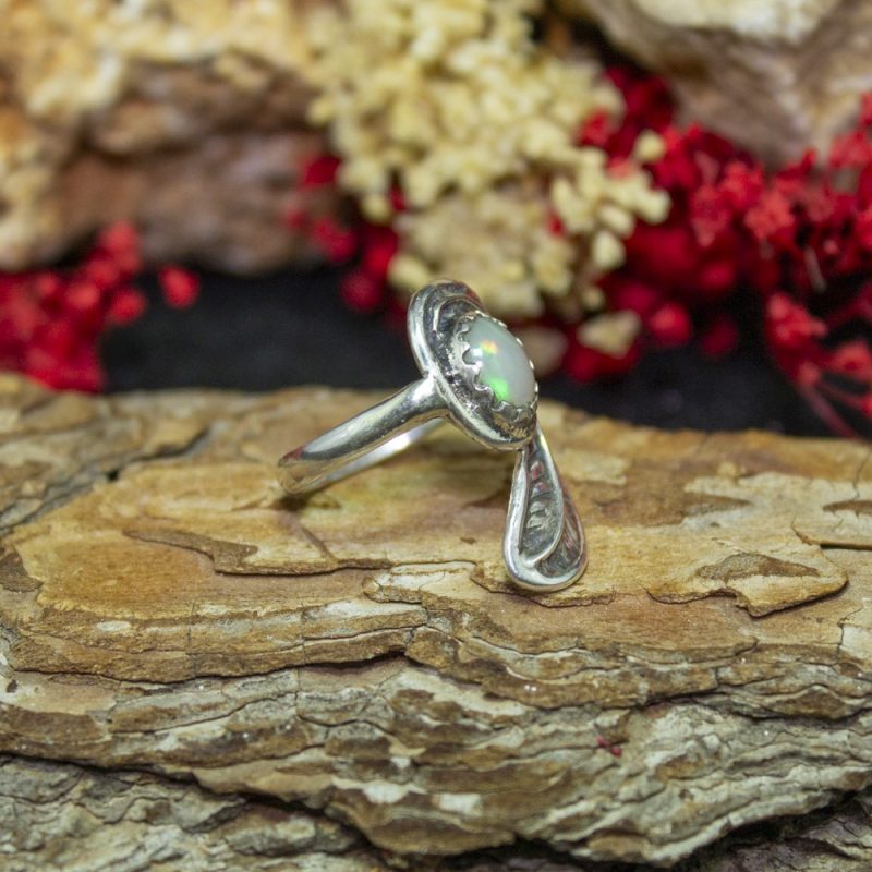 Anillo Ópalo Etíope Pluma