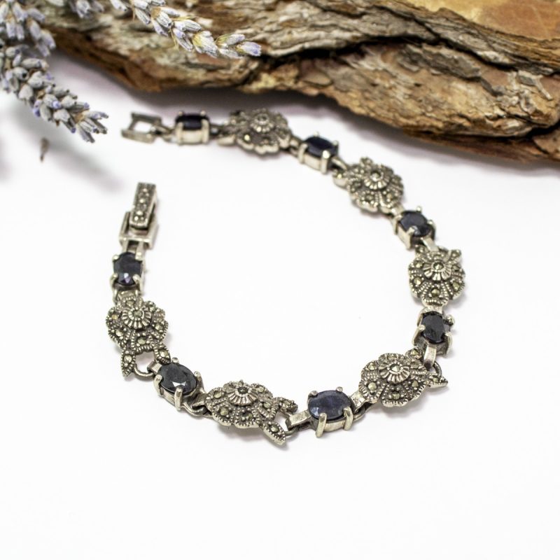 Pulsera Zafiro y Marquesitas Pulsera Zafiro y Marquesitas