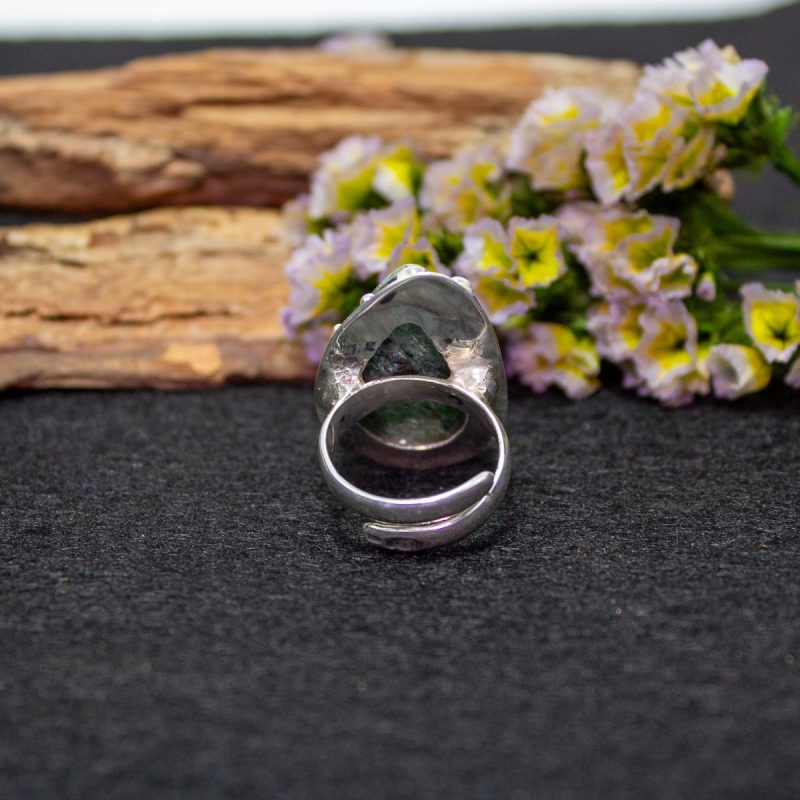 Anillo Cianita en Fuchsita Anillo Cianita en Fuchsita