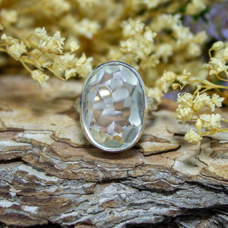 Anillo Cuarzo Facetado