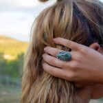 Anillo Cianita en Fuchsita
