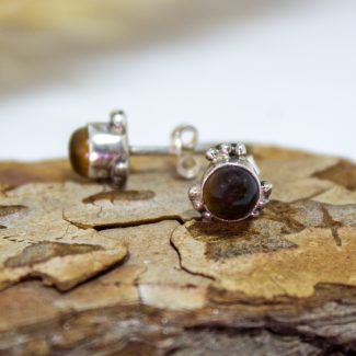 Pendientes ojo de tigre