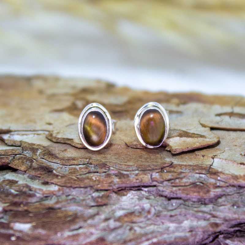 Pendientes ojo de tigre