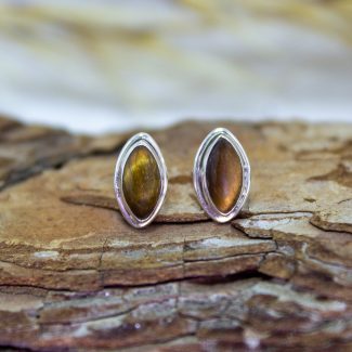Pendientes ojo de tigre