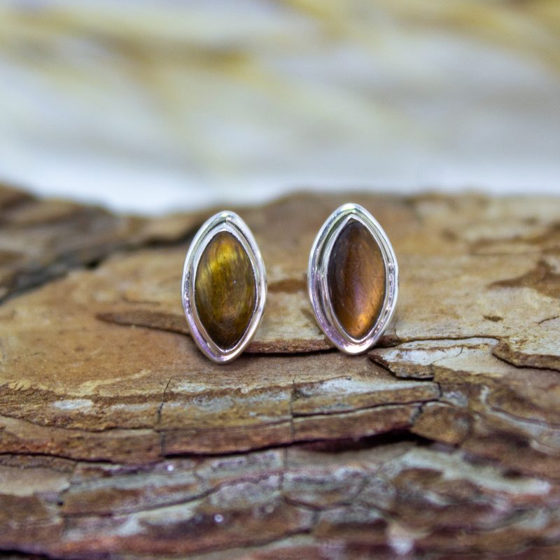 Pendientes ojo de tigre