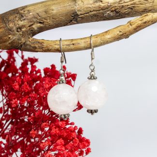 Pendientes Cuarzo Rosa