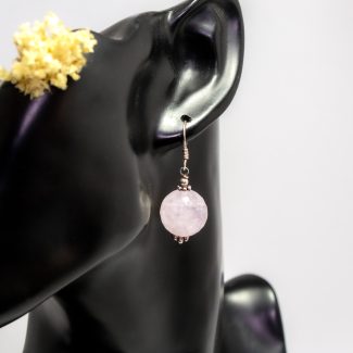 Pendientes Cuarzo Rosa