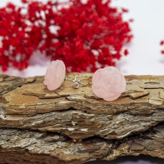 Pendientes Cuarzo Rosa