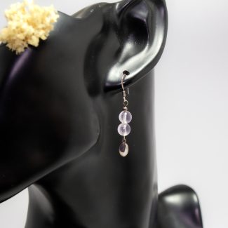 Pendientes Cuarzo Rosa