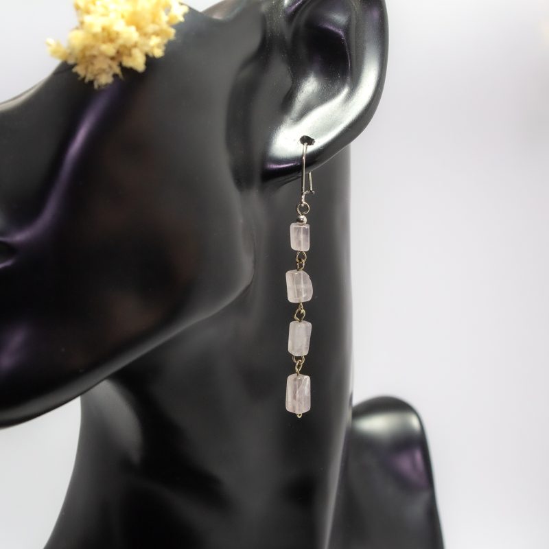 Pendientes Cuarzo Rosa Pendientes Cuarzo Rosa