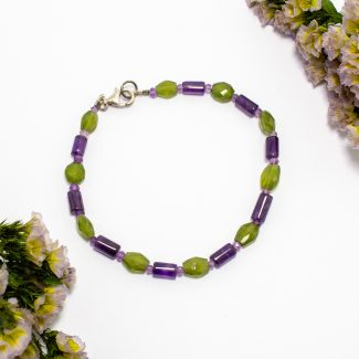 Pulsera Peridoto y Amatista